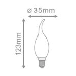 Lampara velita LED filamento - Imagen 3
