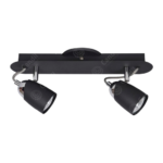 Aplique 2 luces negro mate Kon
