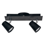 Aplique 2 luces negro Sona