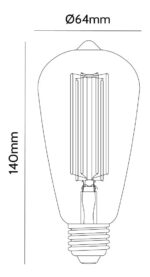 Lampara filamento carbono - Imagen 3